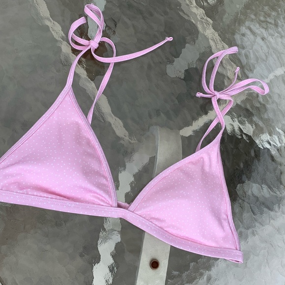 PacSun Other - LA Hearts pink and white polka dot bikini top